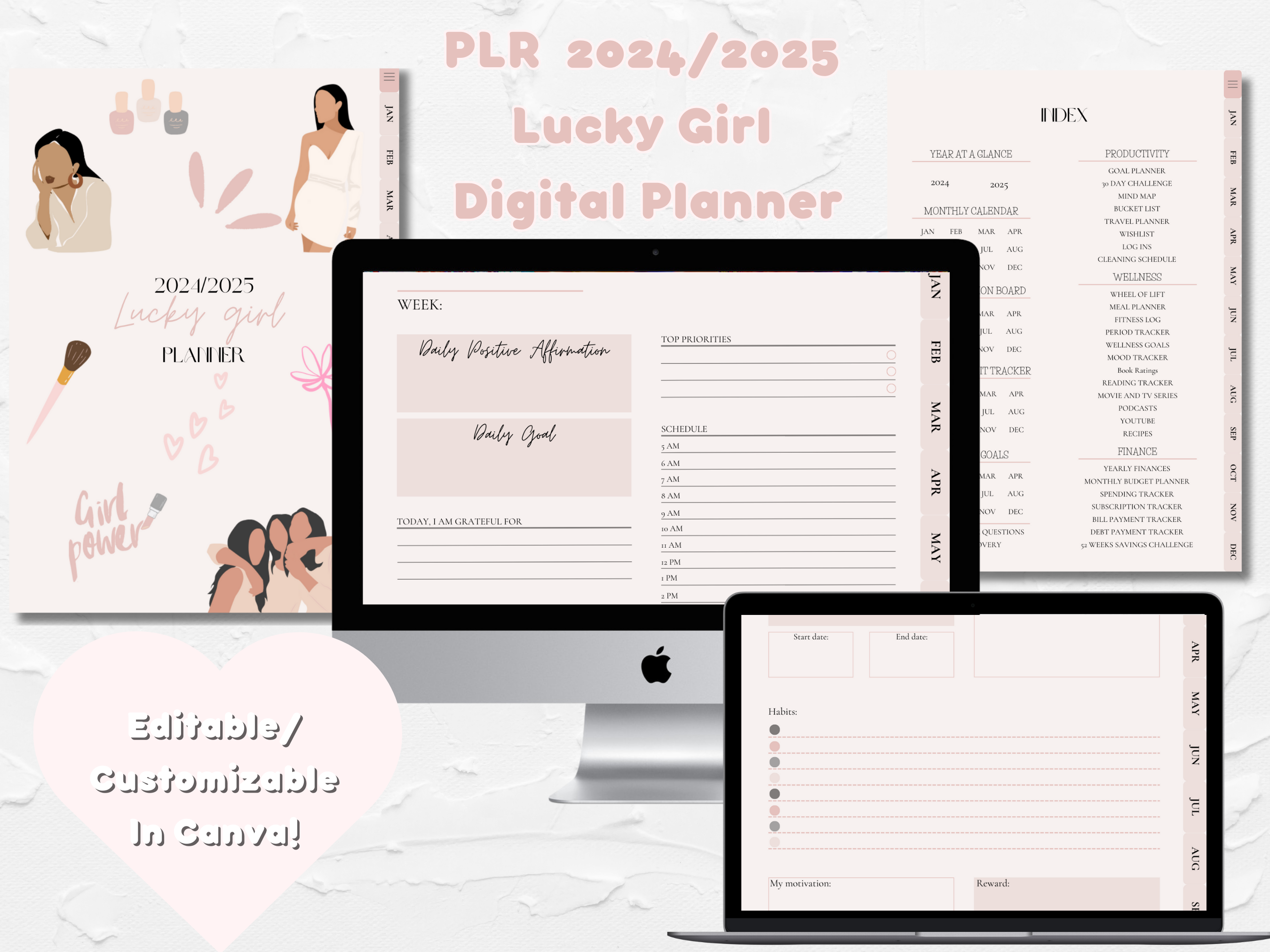 2024-2025 Vision Board Planner Canva