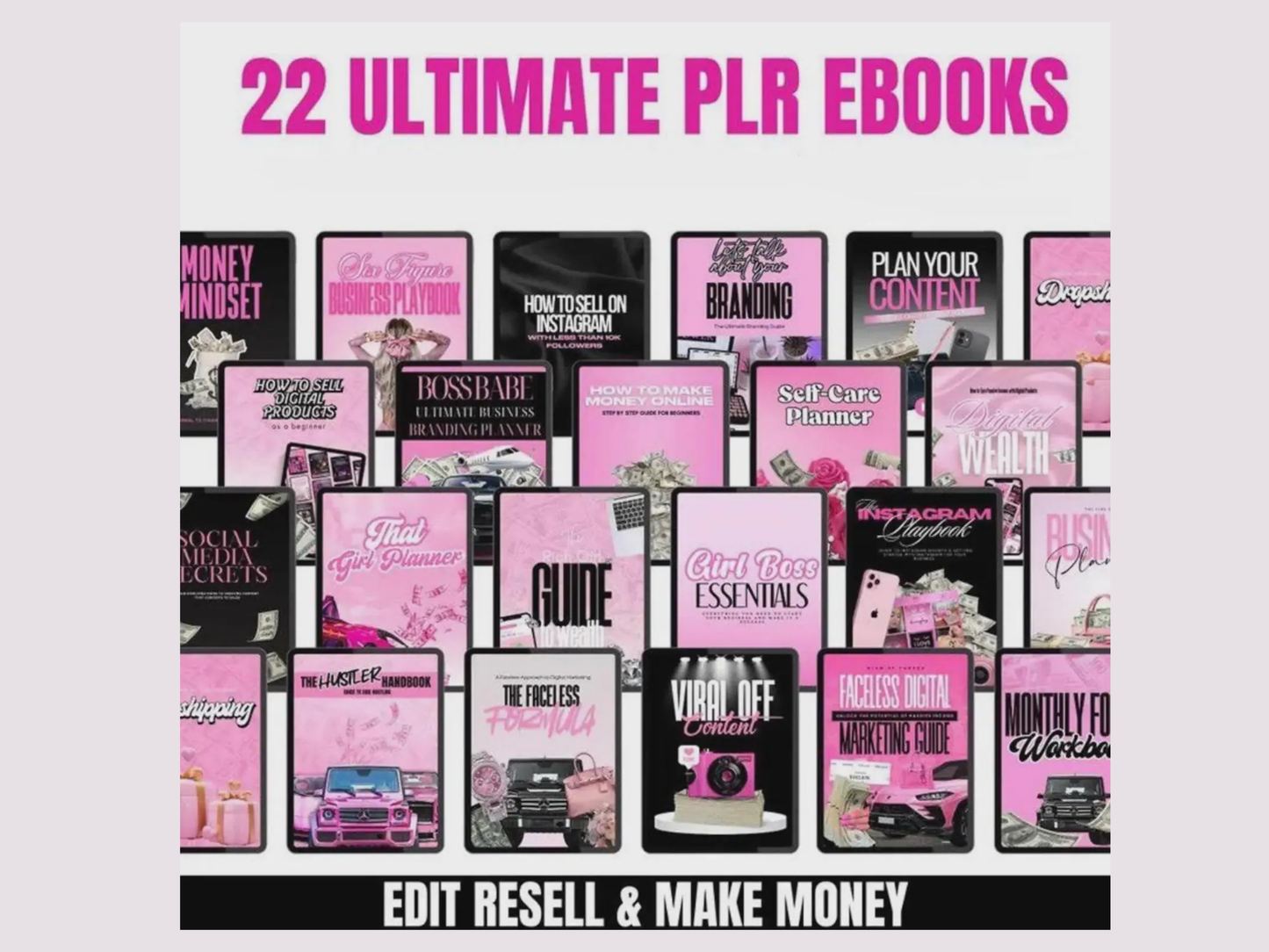 22 e-Book Bundle With PLR & MRR Resell Rights