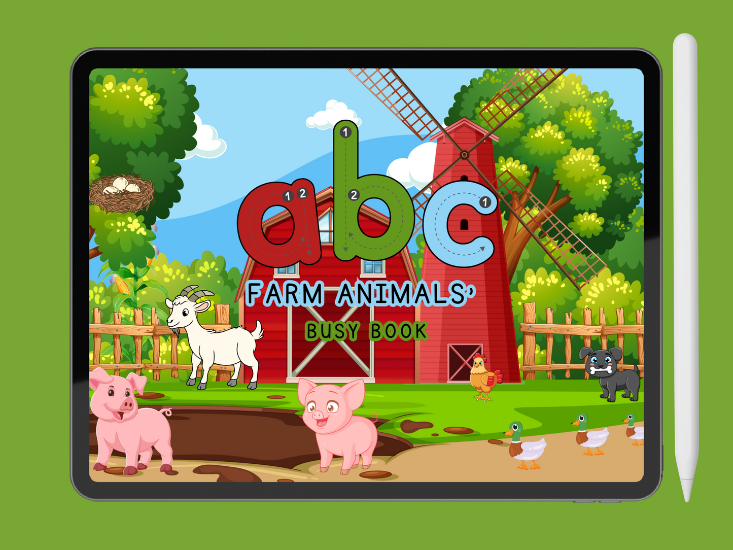 PLR Farm Animals Busy Book