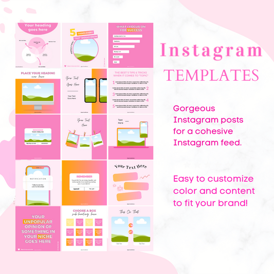 100 Editable Instagram Templates!