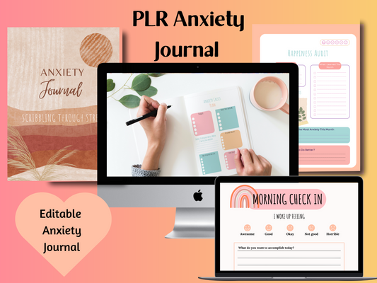 PLR BOHO Themed Anxiety Journal | EDITABLE