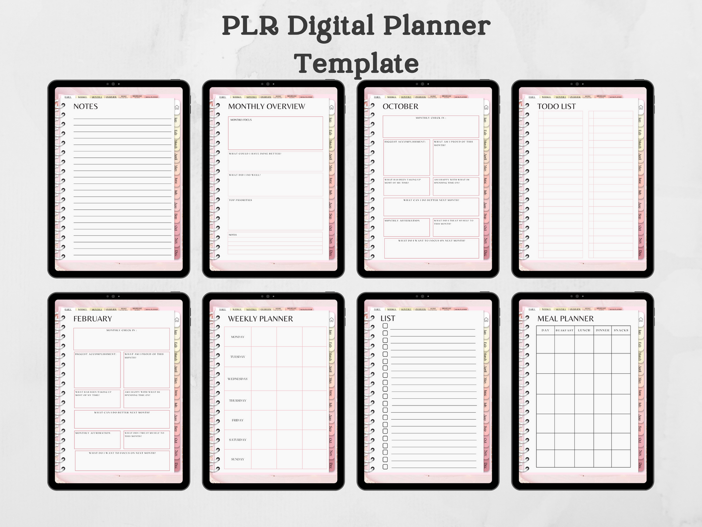 PLR Digital planner Template