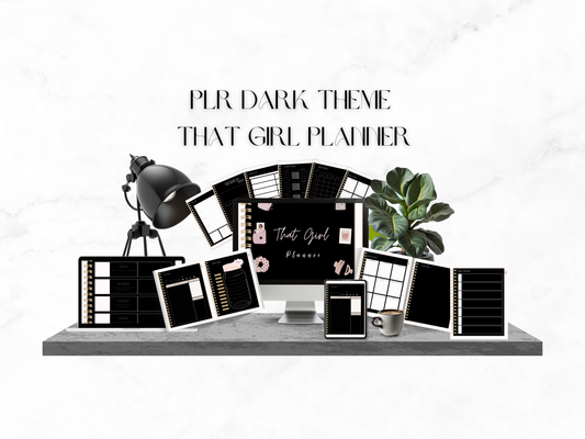 PLR Dark Theme That Girl Planner