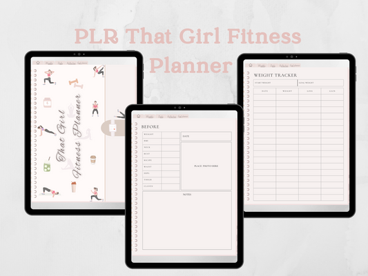 Editable PLR Fitness Girl Planner