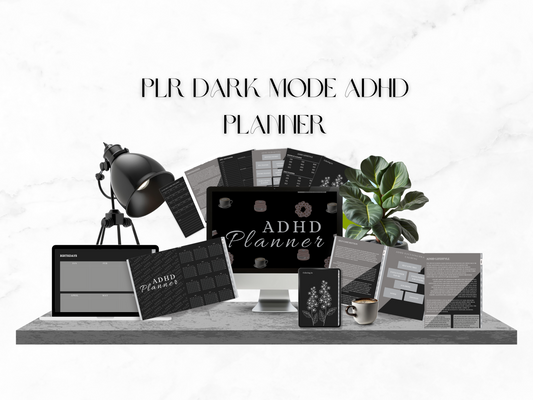 PLR Dark Mode ADHD Planner