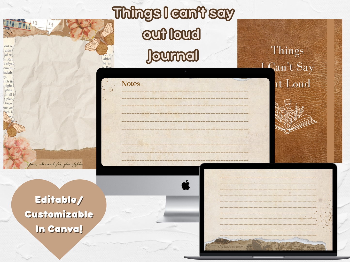 PLR Things I Can't Say Out Loud Journal