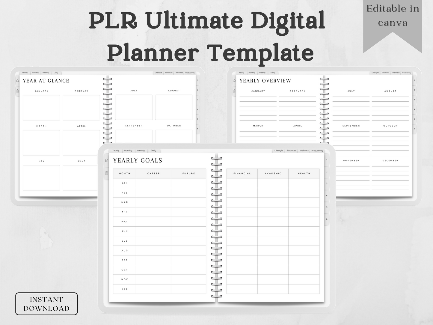 PLR Ultimate Digital Planner Template