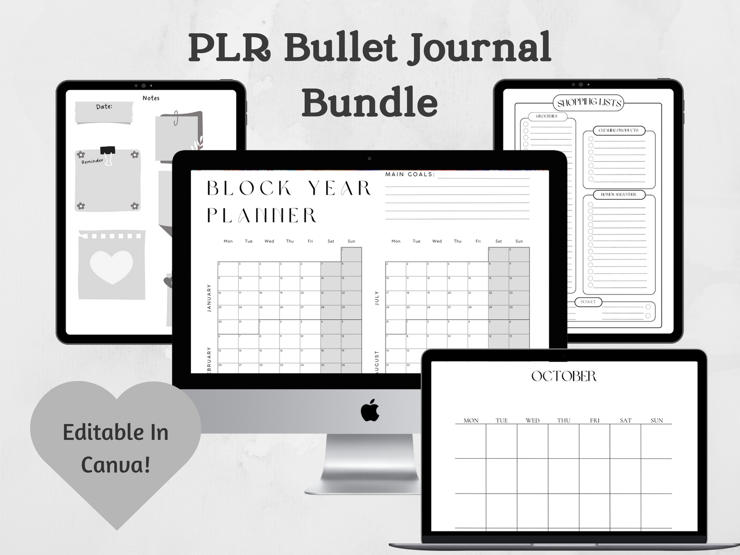 PLR Bullet Journal Bundle