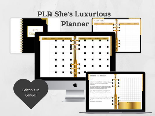 PLR shes's Luxurious Digital planner