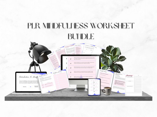 PLR Mindfulness Worksheet Bundle