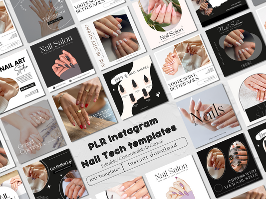 Dark Aesthetic Nail Tech Instagram Templates