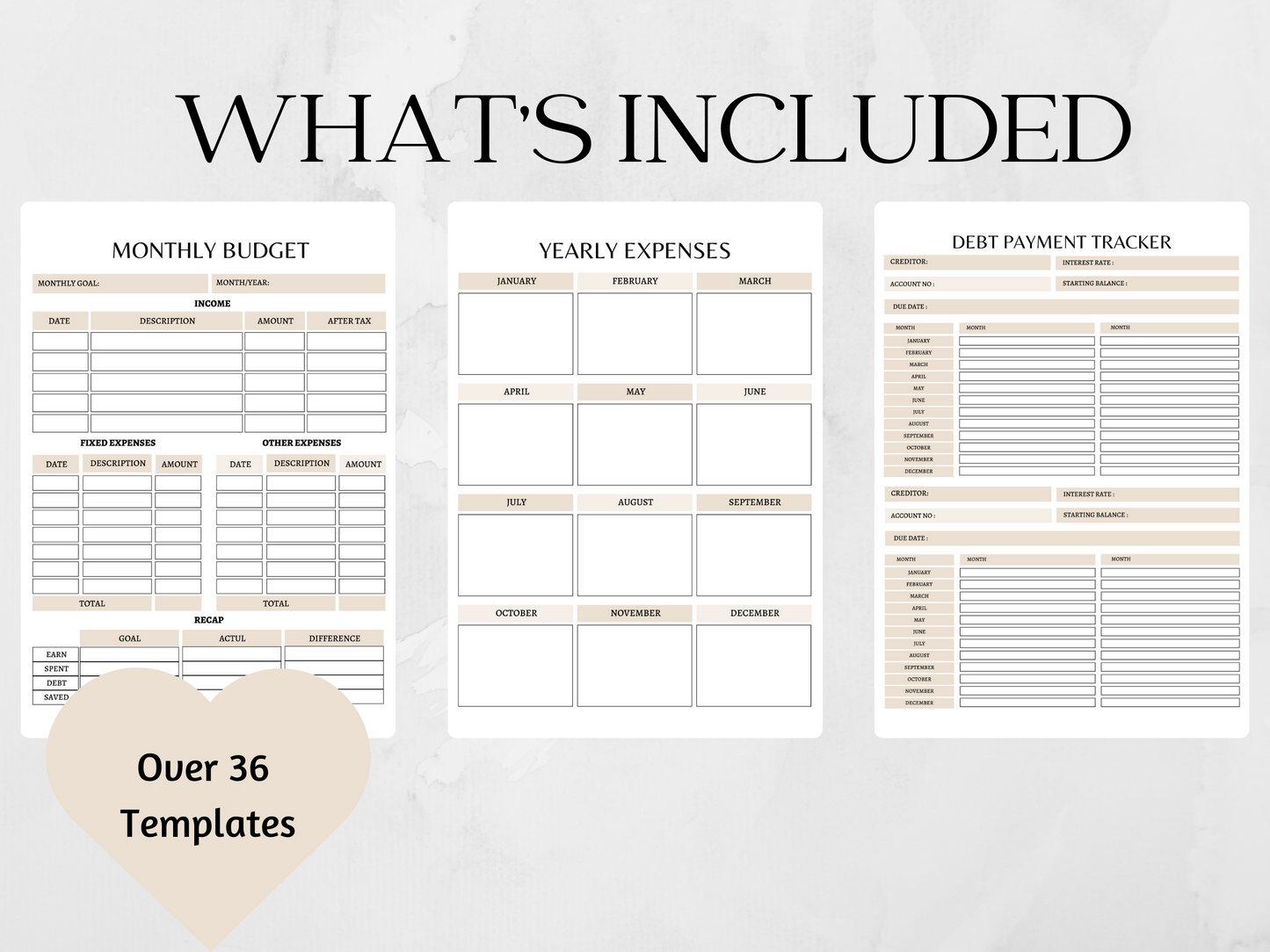 Editable Printable Financial Planner