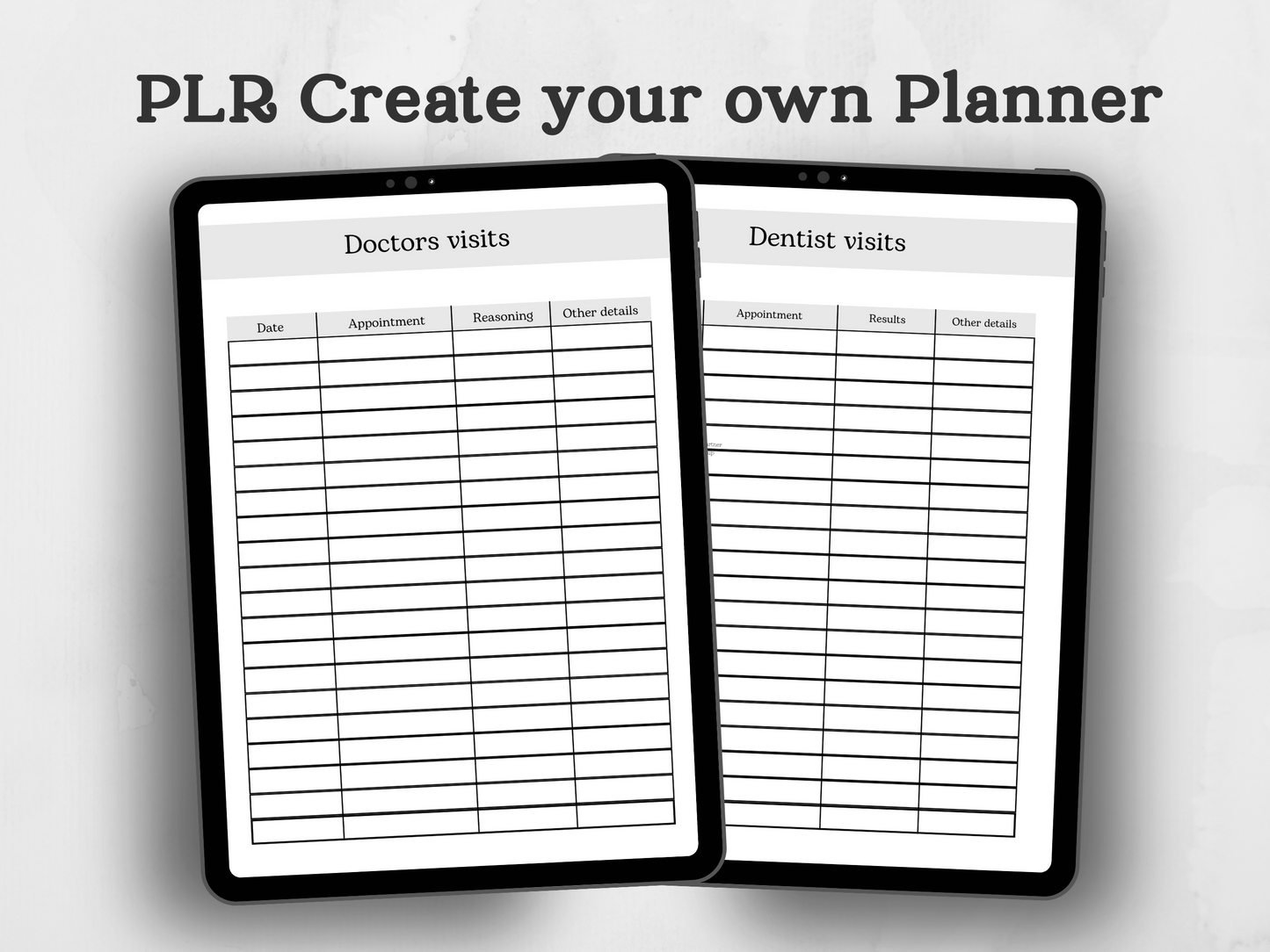 PLR Create Your Own Planner