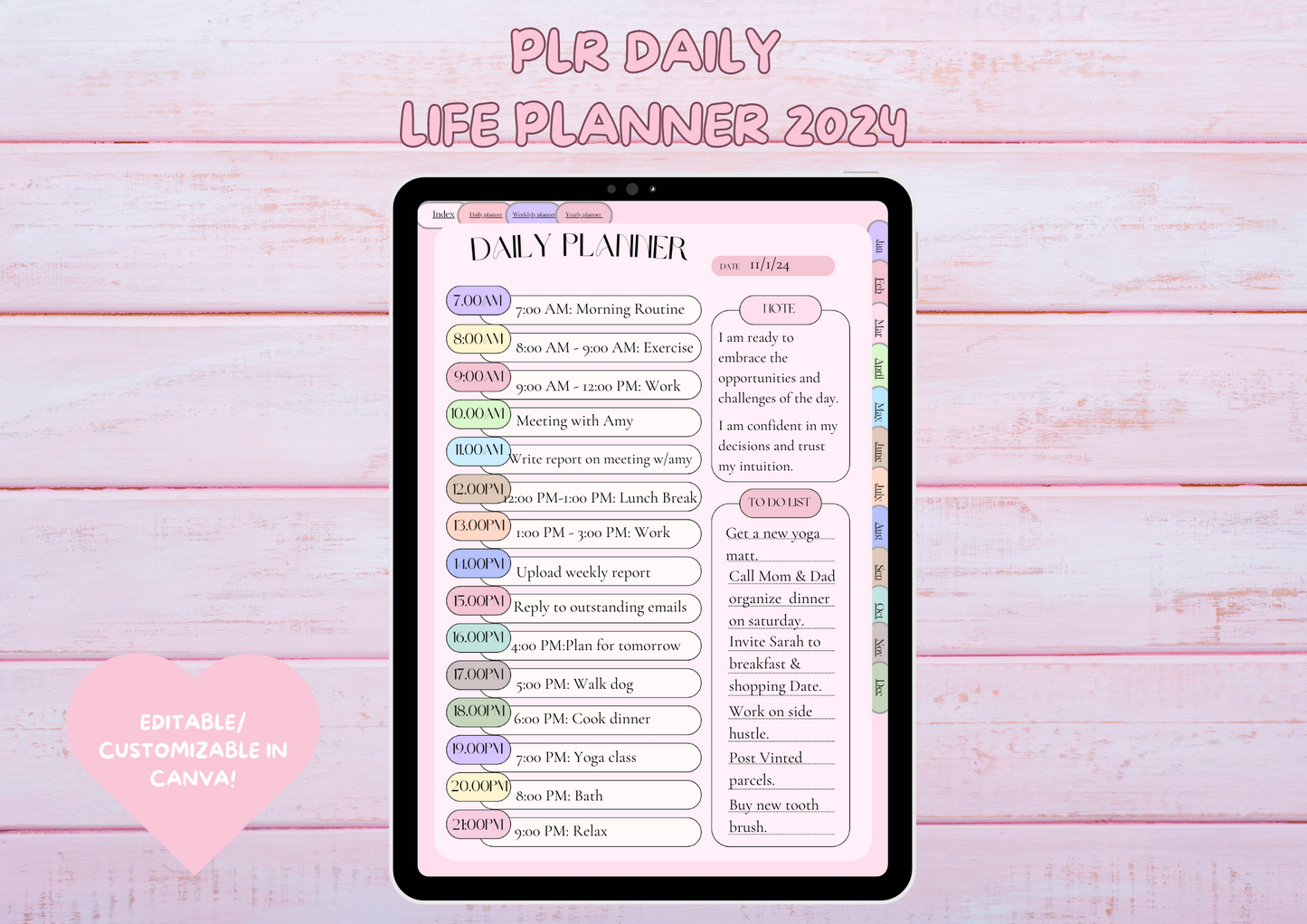 PLR 2024 Daily Life Planner