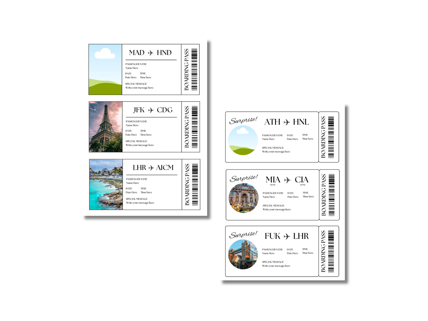 PLR Boarding Passes