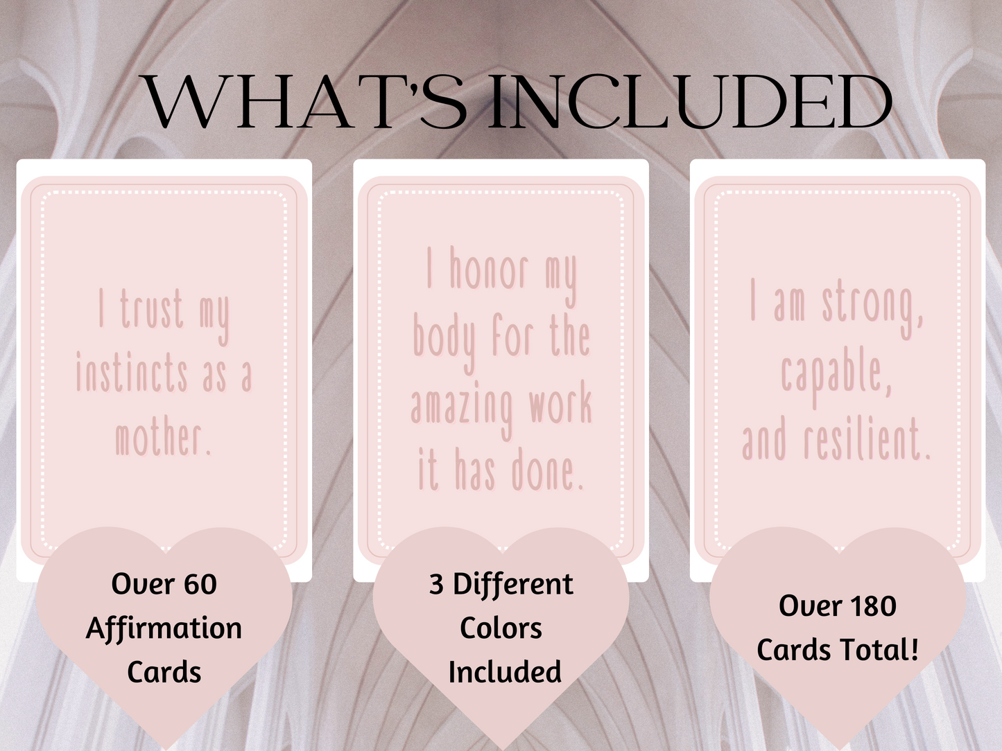 PLR PostPartum Affirmation Cards In 3 Different Colors (Editable)