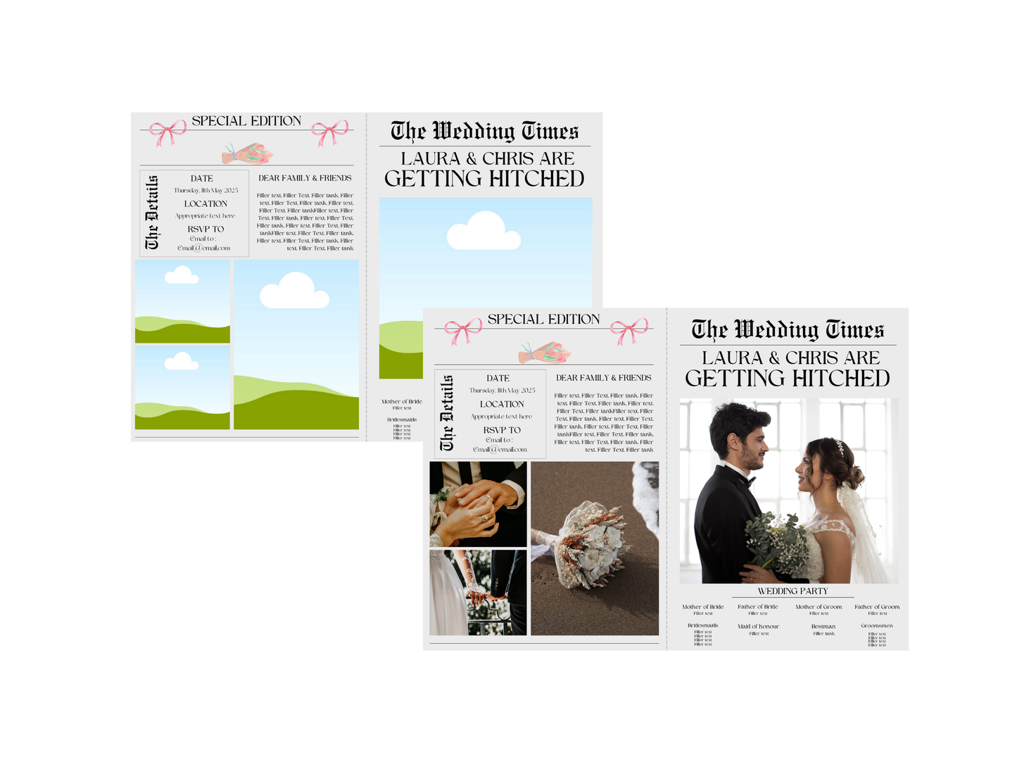 PLR Wedding Newspaper