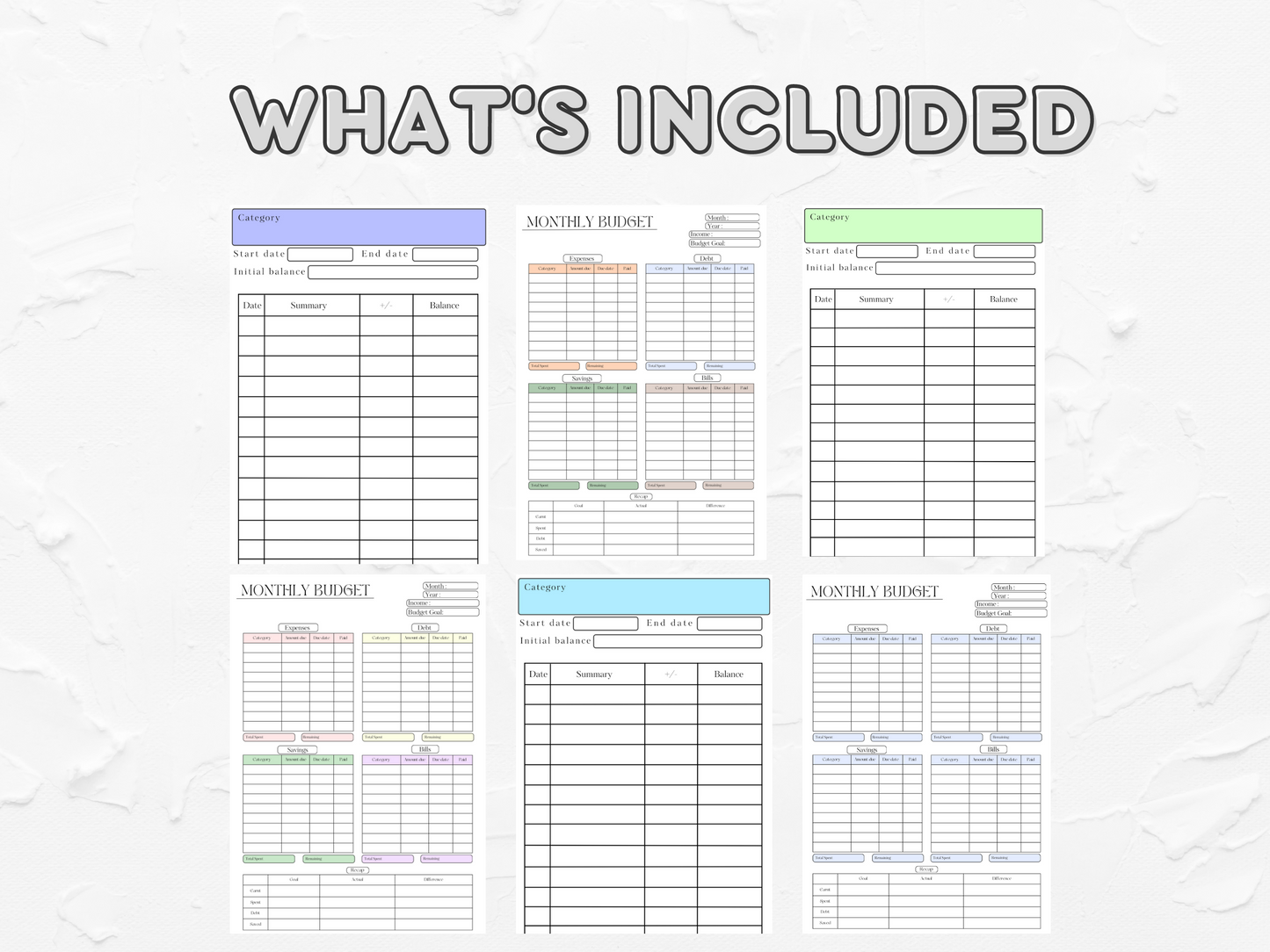 PLR Monthly Budget Sheets and Cash Envelope Slips Bundle!