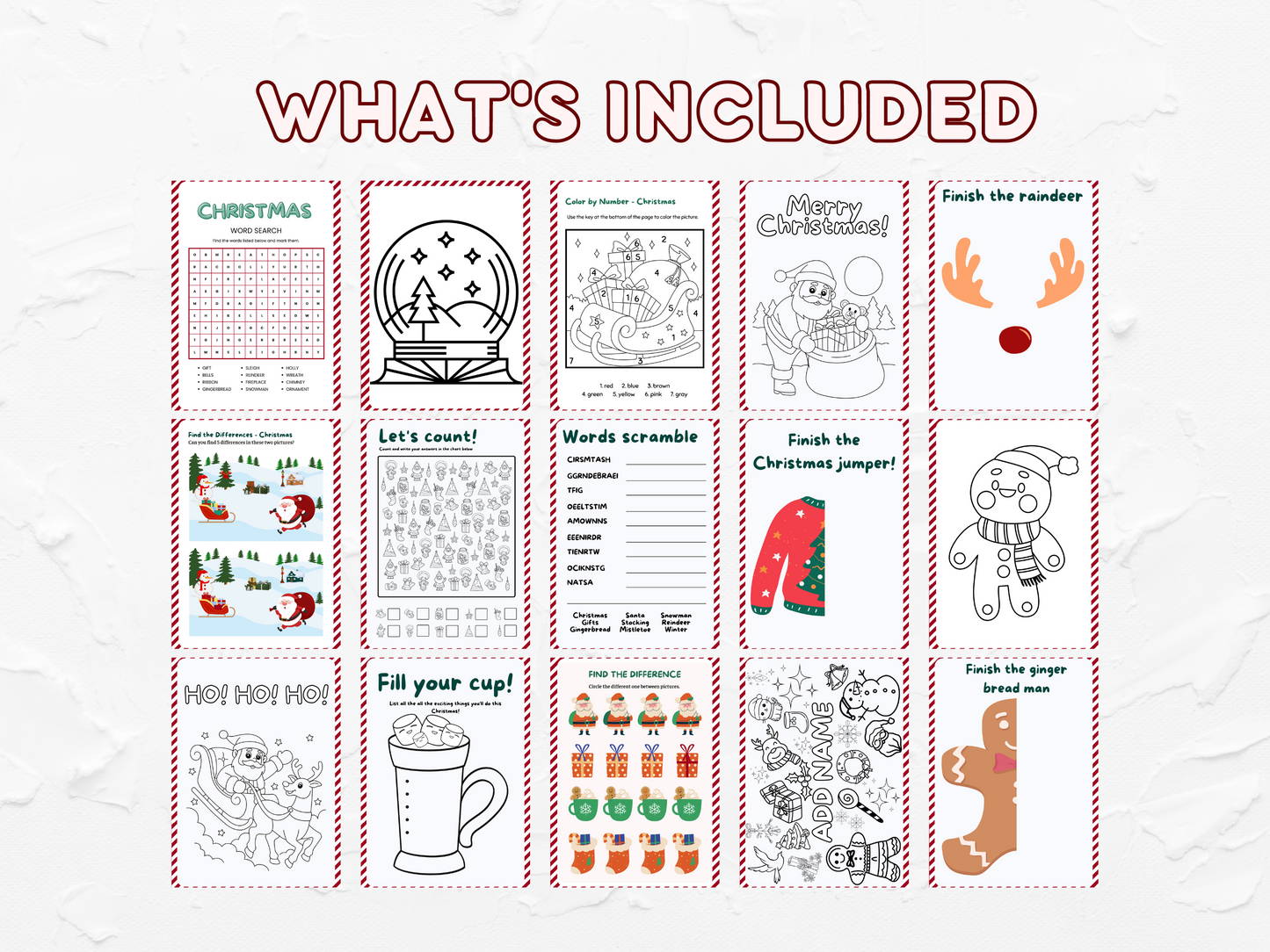 PLR Christmas Activity Sheets