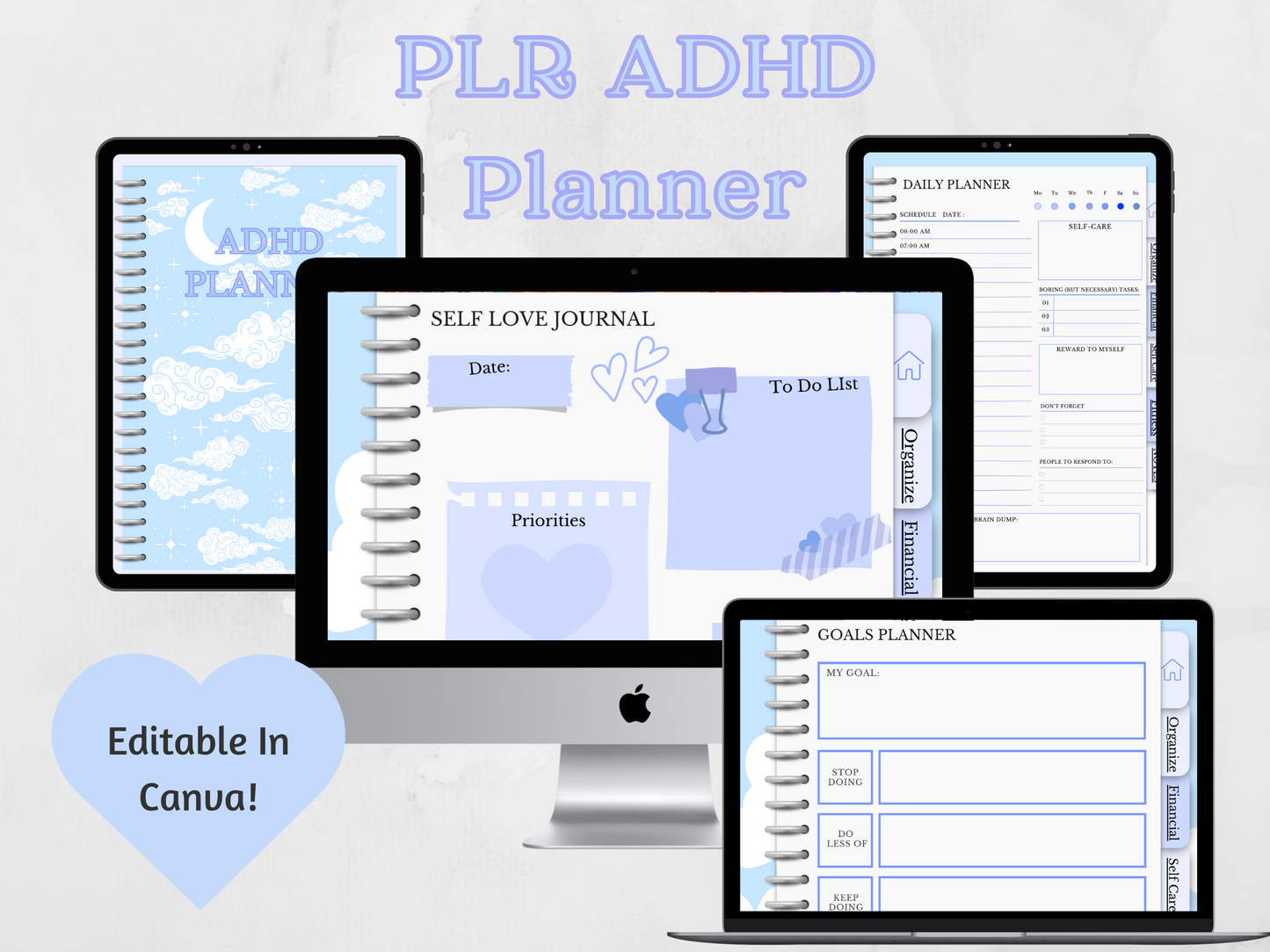 PLR ADHD Digital Planner