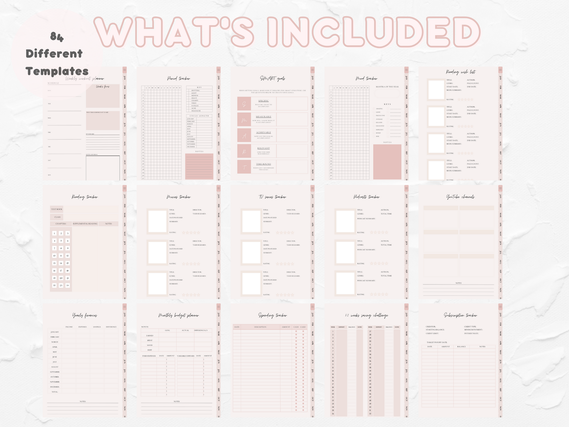 2024 Printable & Digital Planners  PLR Printables, Planners, Spreadsheets  - PLR of The Month Club