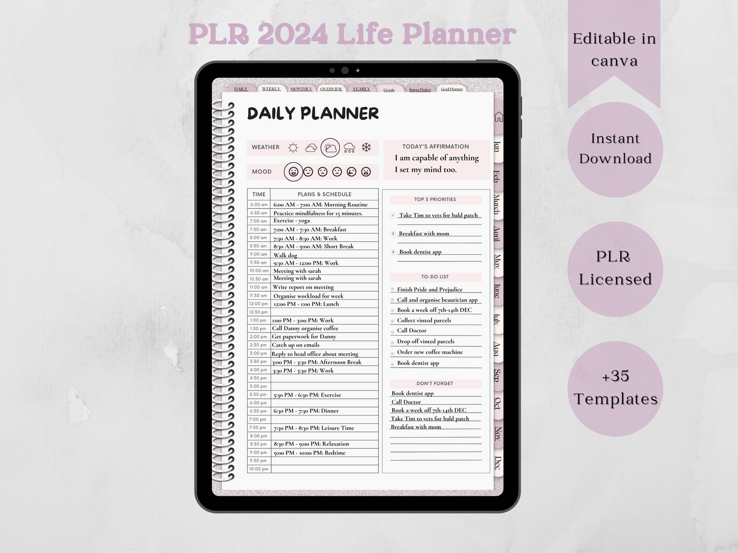 PLR 2024 Life Planner