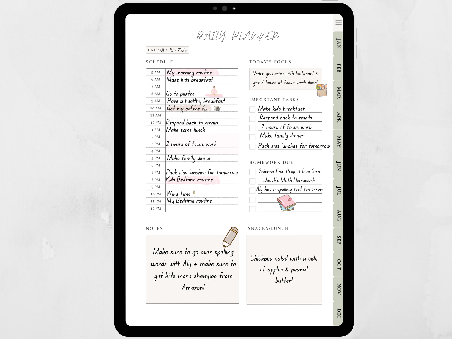 PLR Kids That Mom Planner