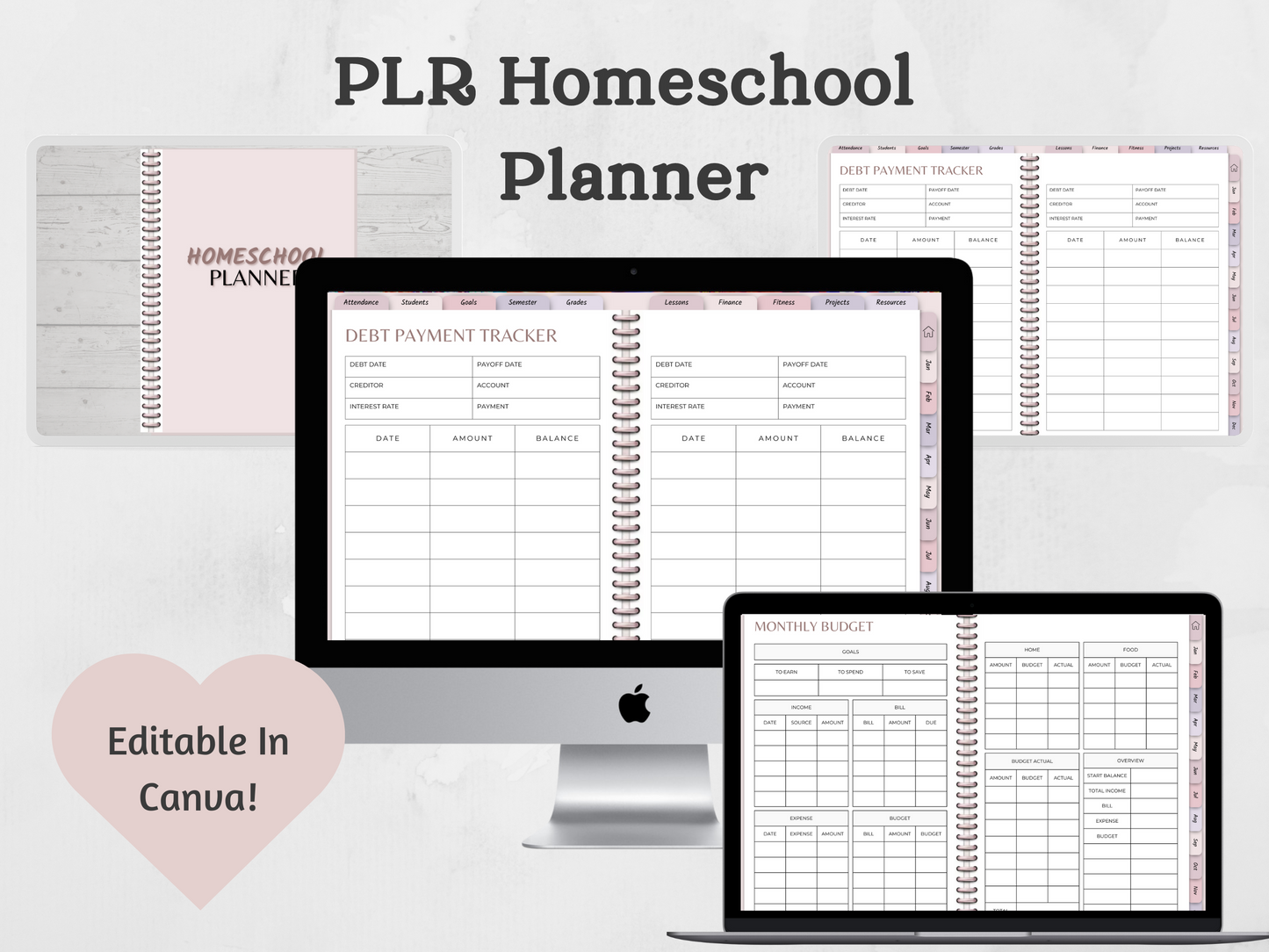 PLR Digital Homeschool Planner