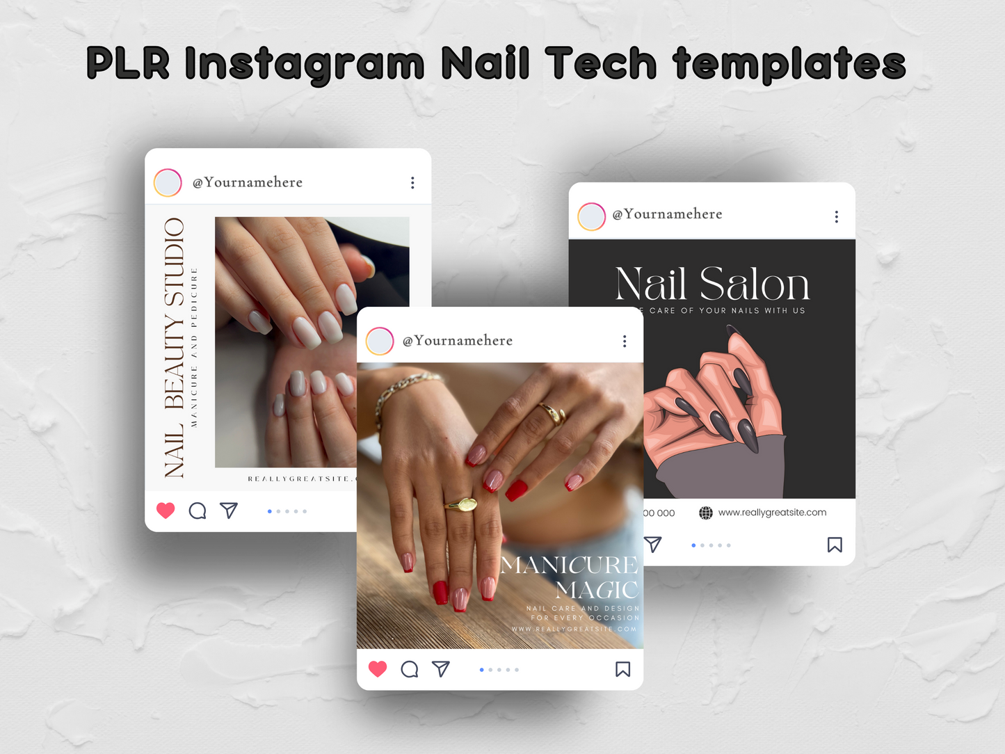 Dark Aesthetic Nail Tech Instagram Templates