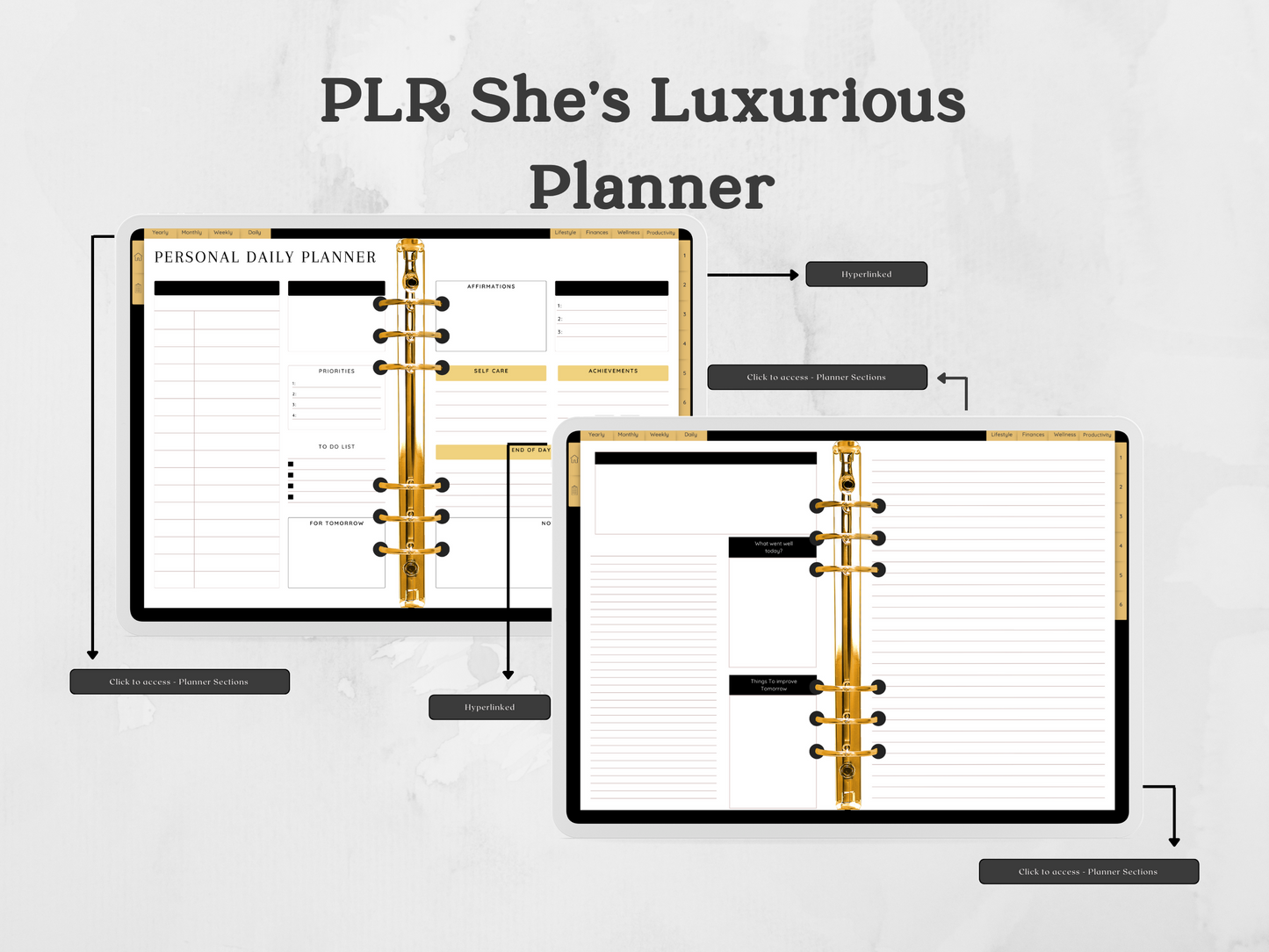 PLR shes's Luxurious Digital planner