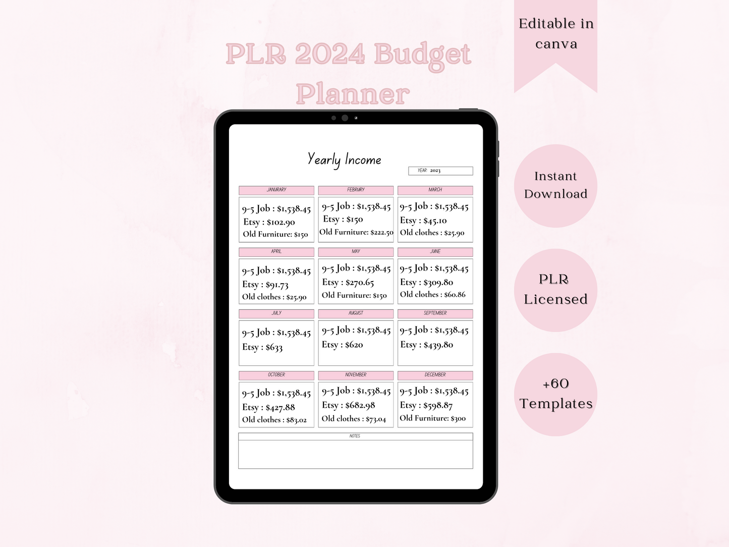 PLR 2024 Budget Planner