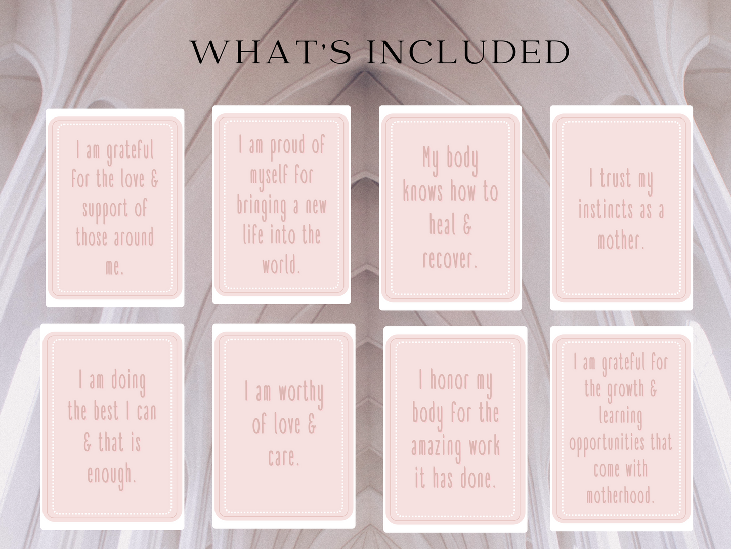 PLR PostPartum Affirmation Cards In 3 Different Colors (Editable)