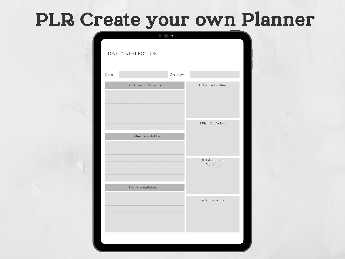 PLR Create Your Own Planner