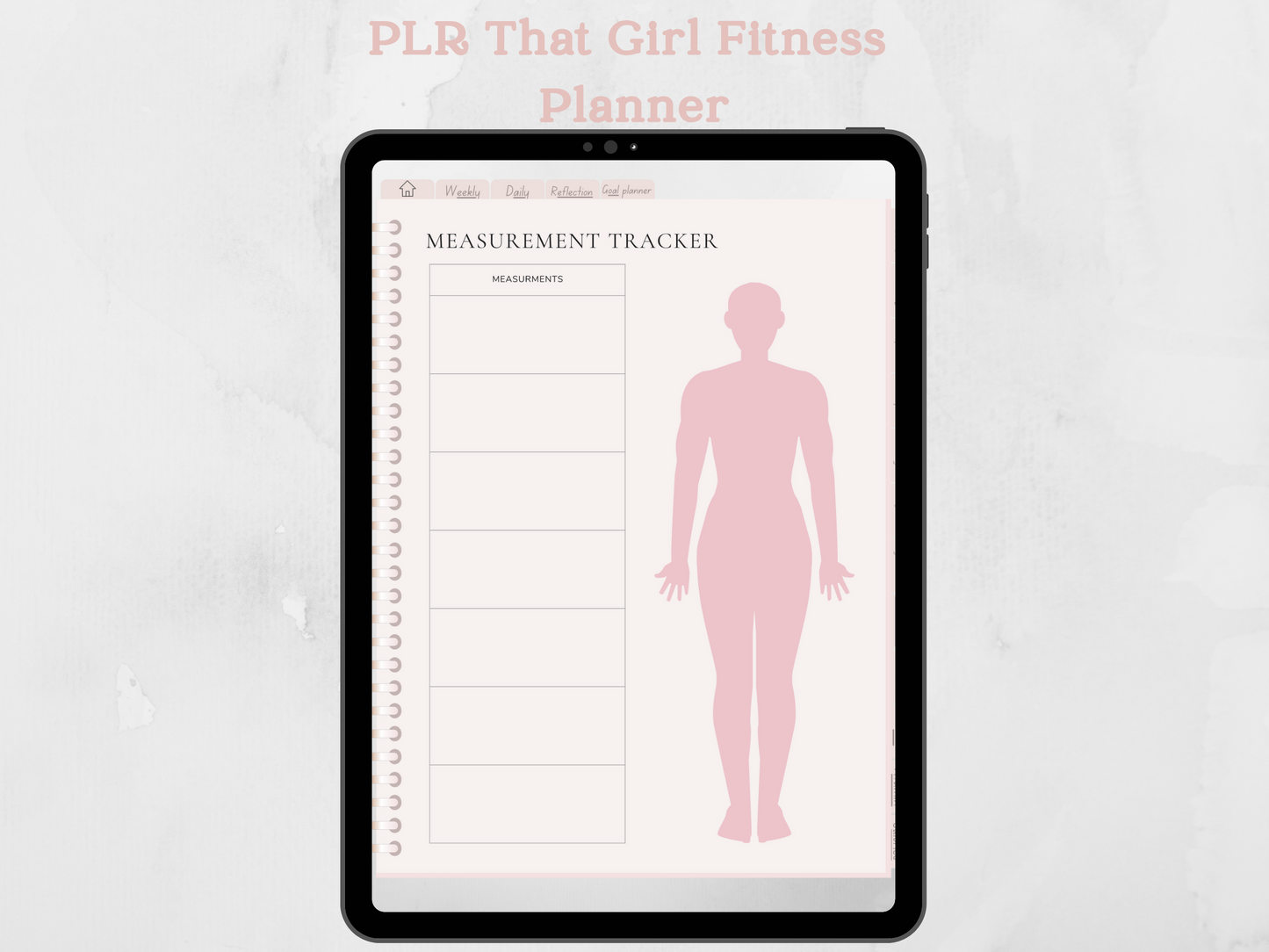 Editable PLR Fitness Girl Planner