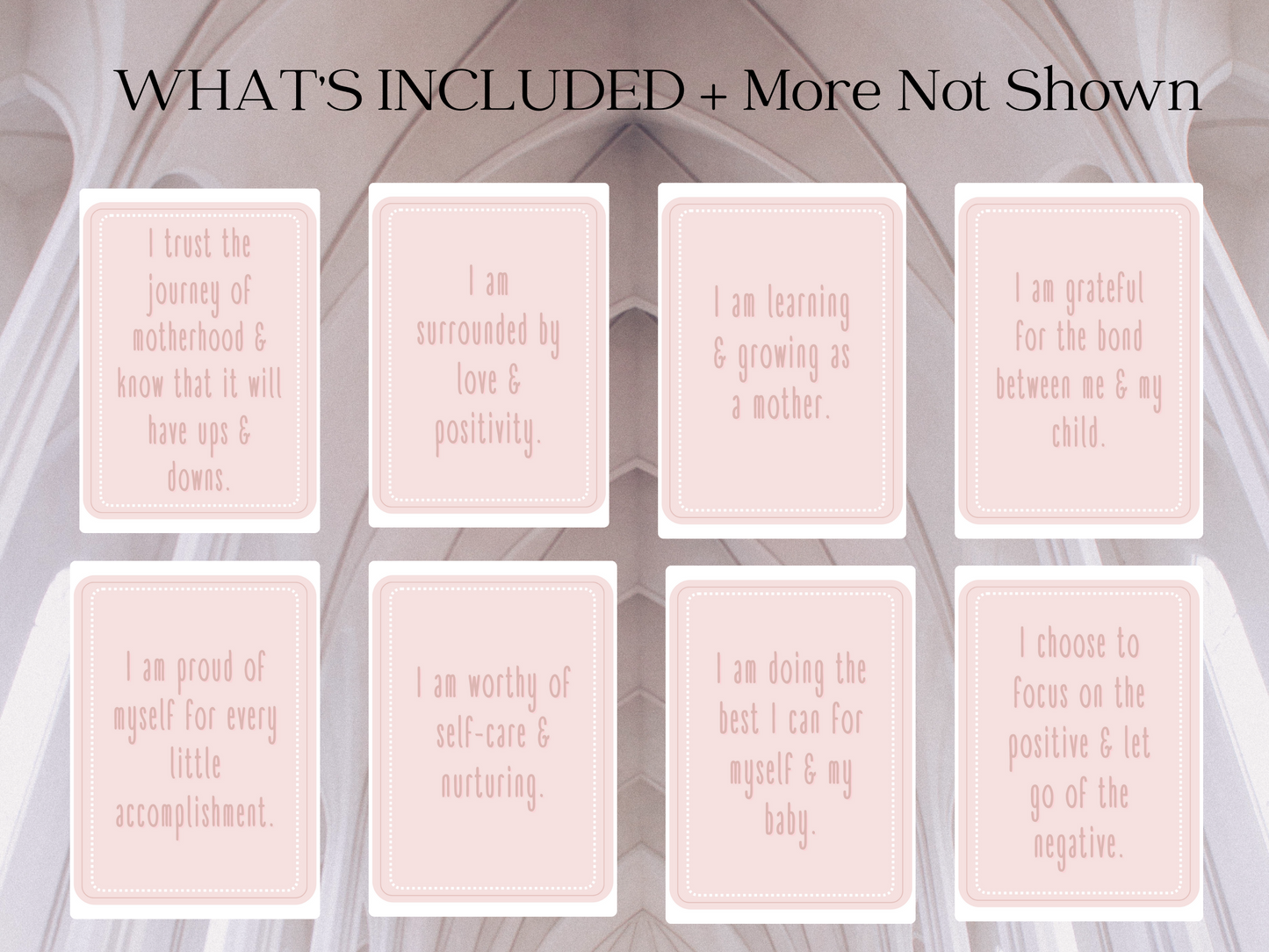 PLR PostPartum Affirmation Cards In 3 Different Colors (Editable)