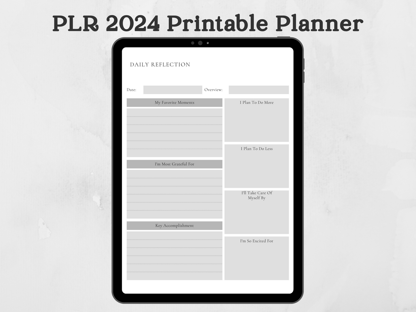 PLR 2024 Printable Planner