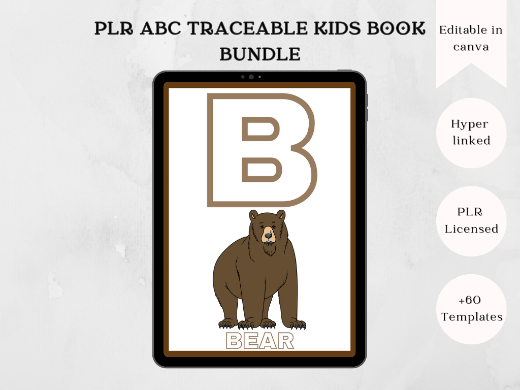 PLR ABC Kids Traceable E-Book Bundle