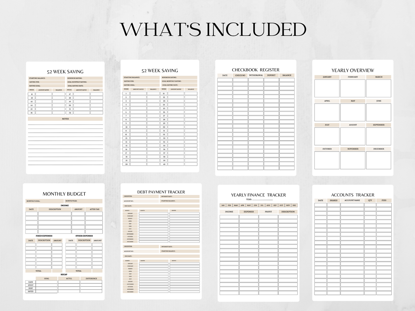 Editable Printable Financial Planner