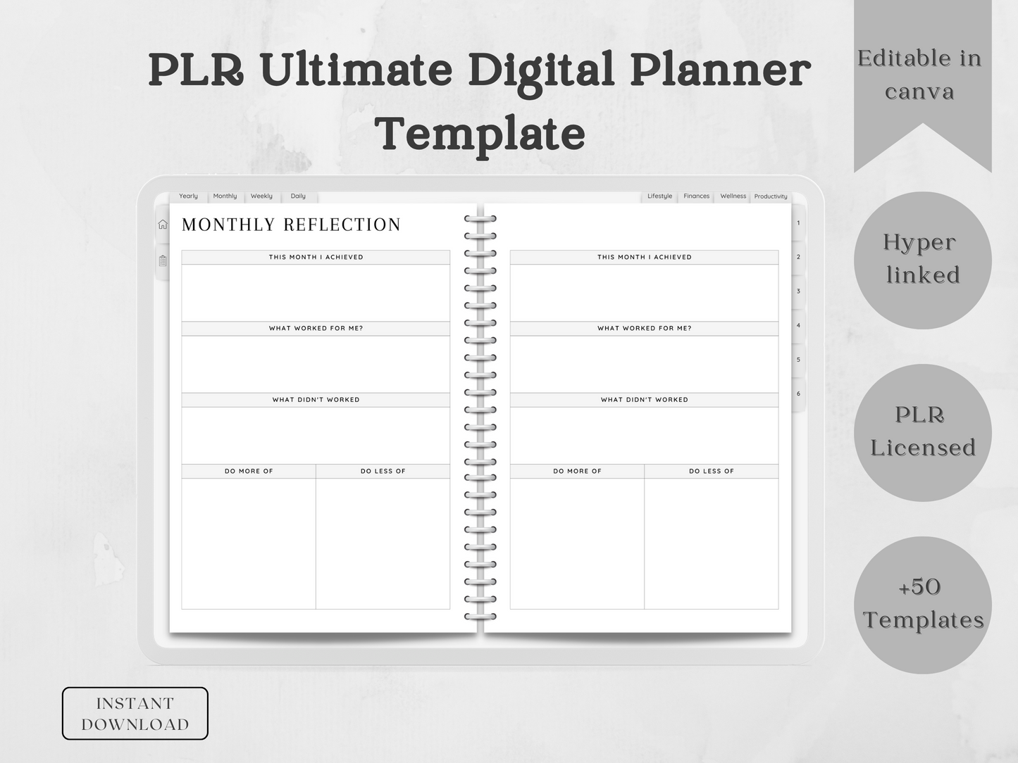 PLR Ultimate Digital Planner Template