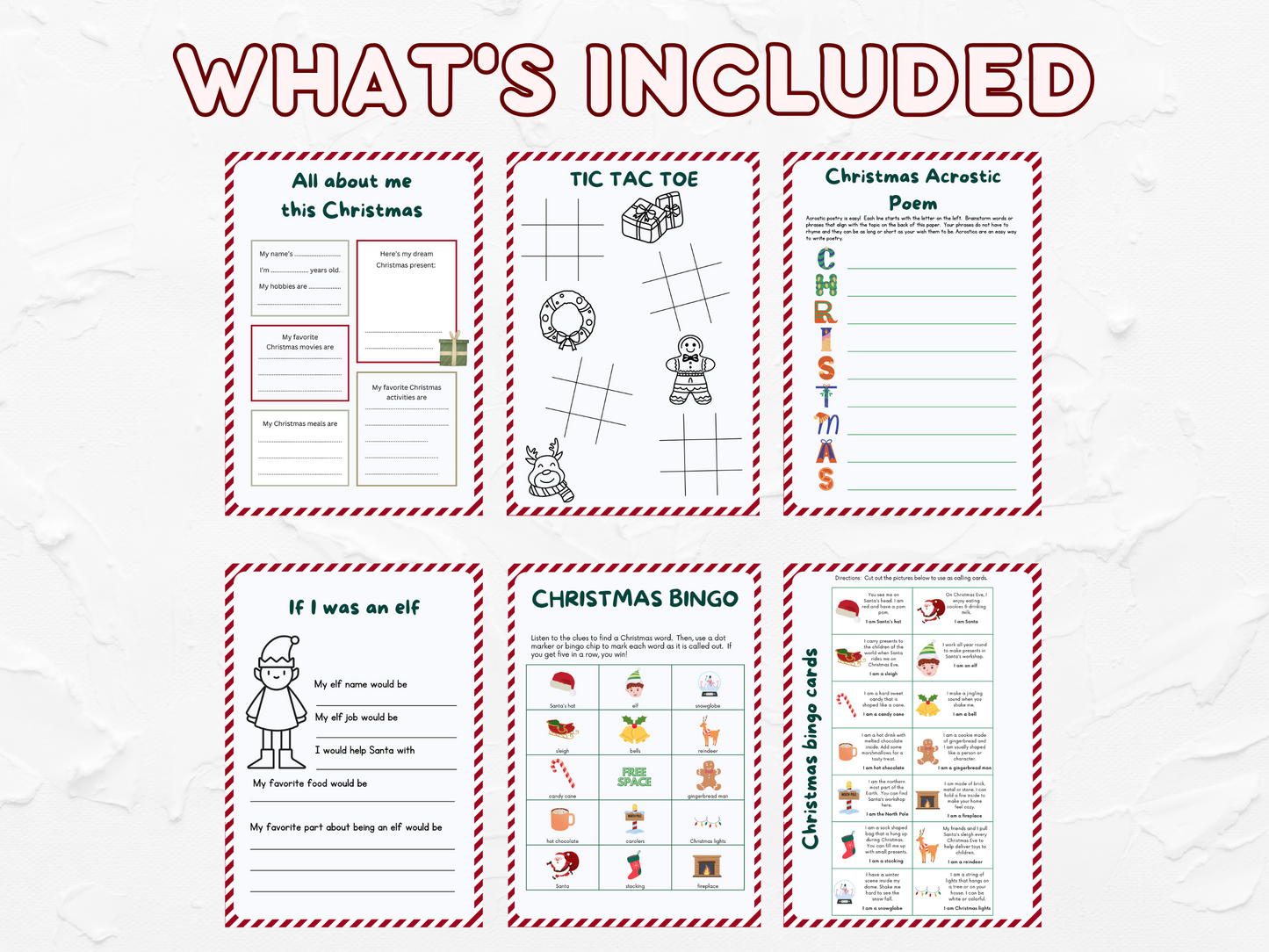 PLR Christmas Activity Sheets