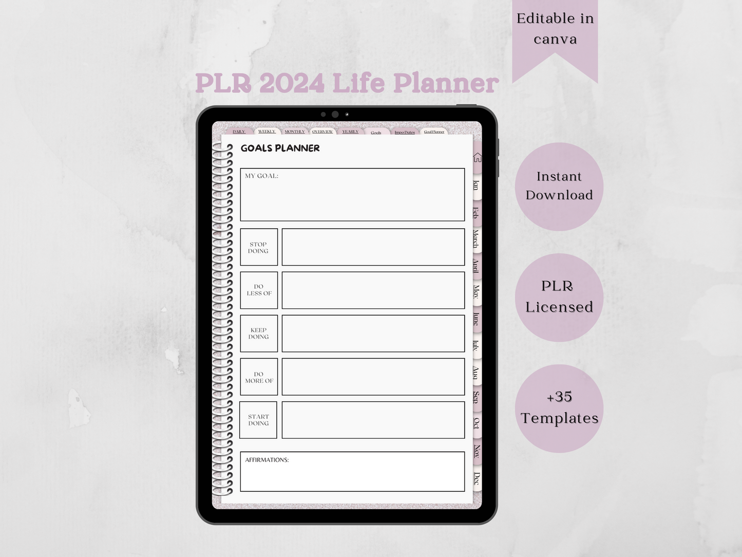 PLR 2024 Life Planner