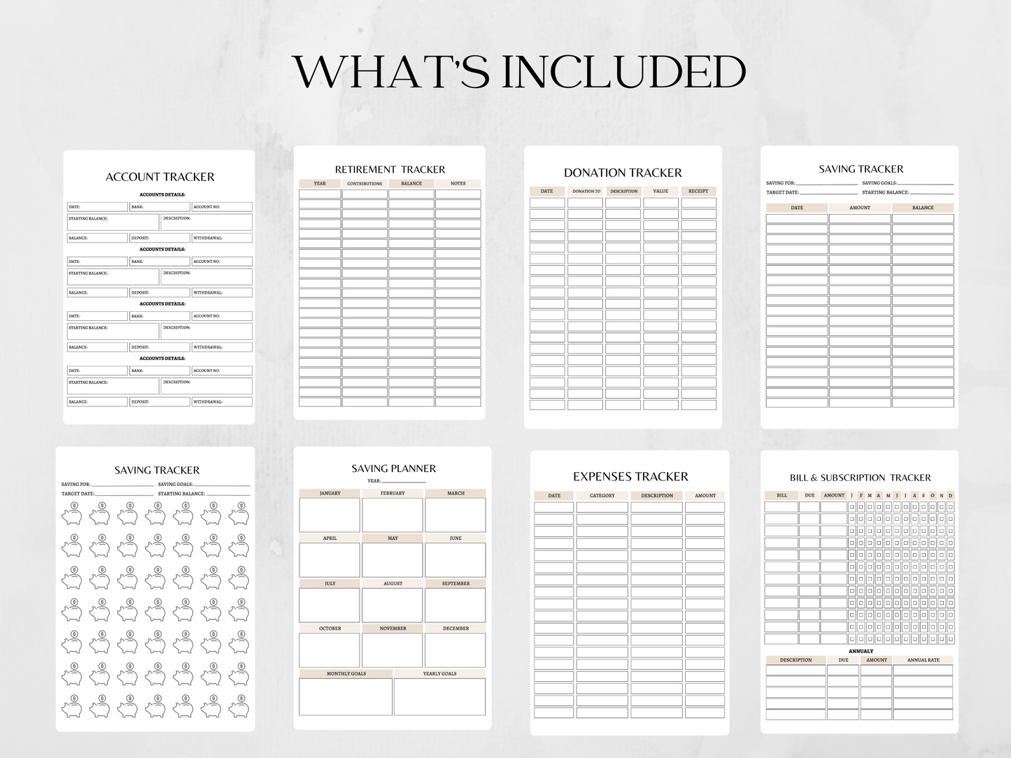 Editable Printable Financial Planner