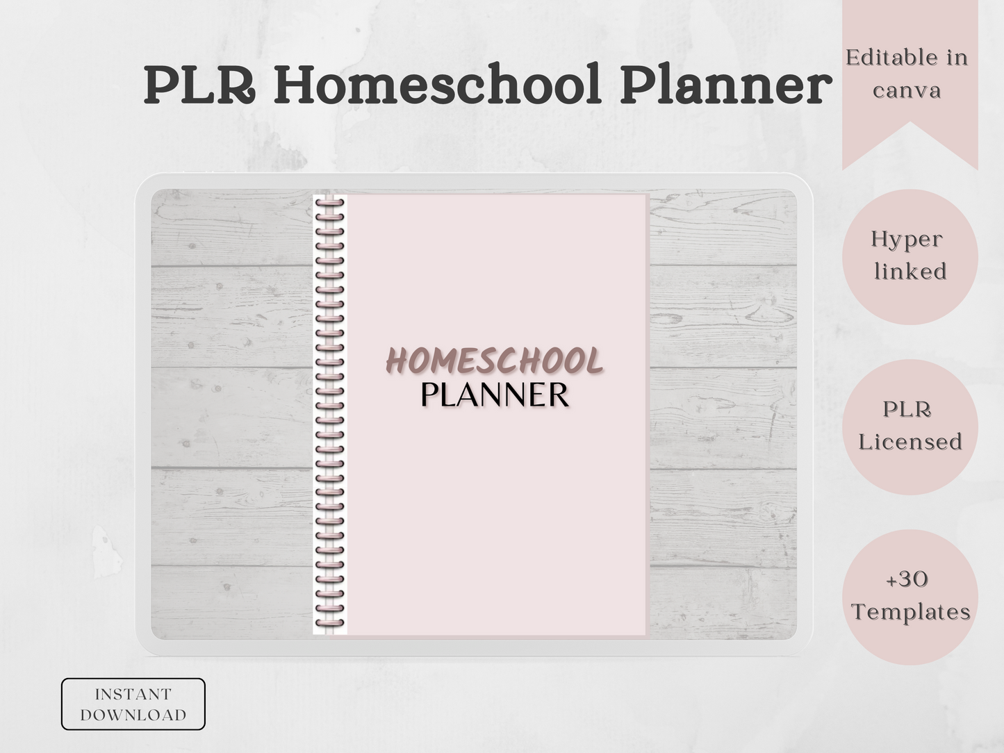 PLR Digital Homeschool Planner