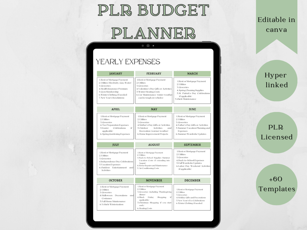 PLR Budget Planner