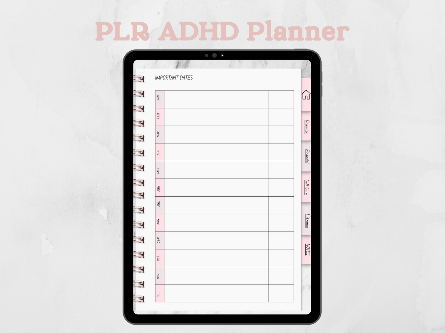 PLR ADHD Planner