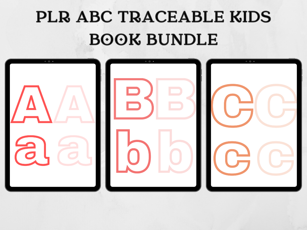 PLR ABC Kids Traceable E-Book Bundle