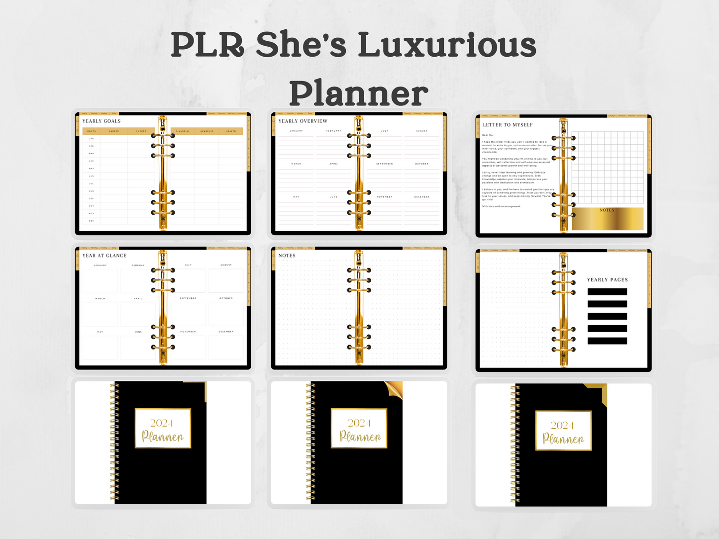 PLR shes's Luxurious Digital planner