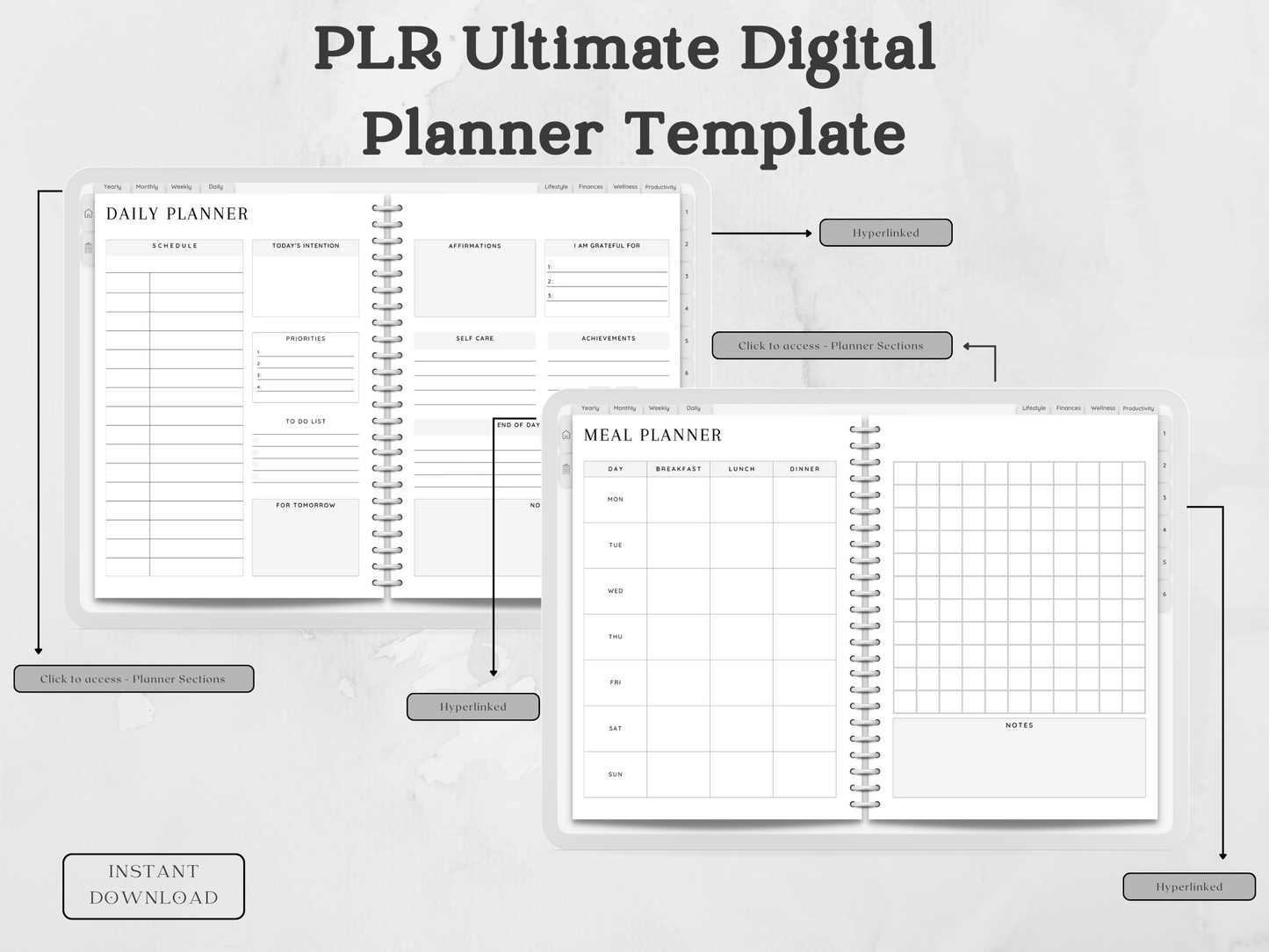 PLR Ultimate Digital Planner Template