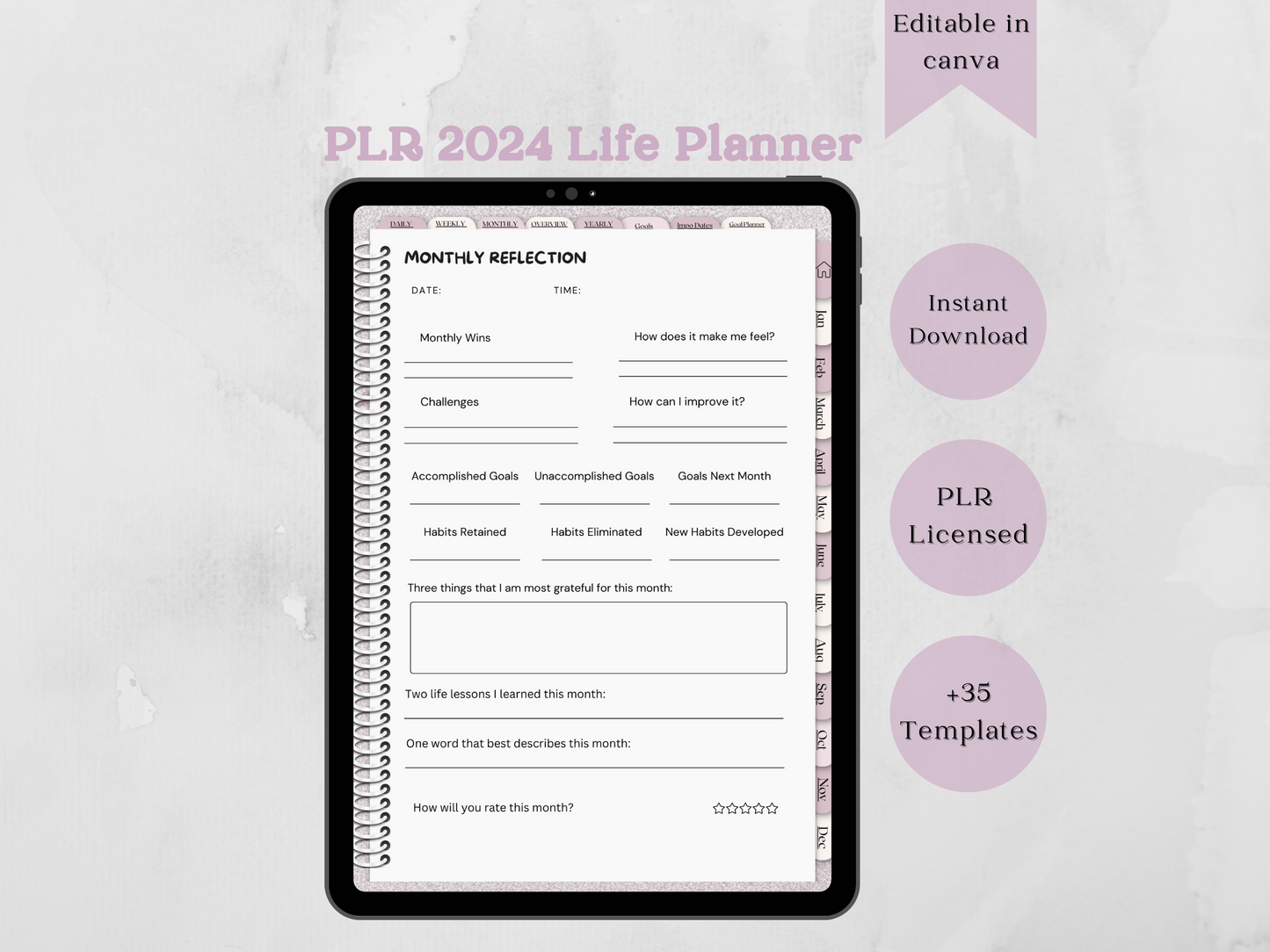 PLR 2024 Life Planner