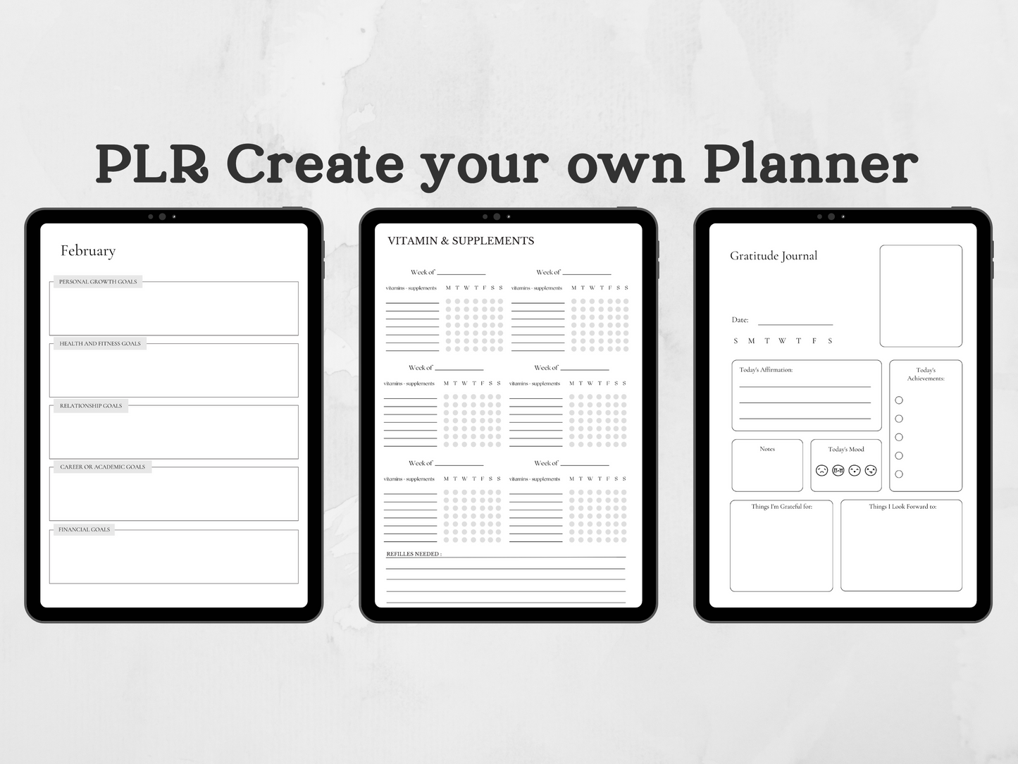 PLR Create Your Own Planner